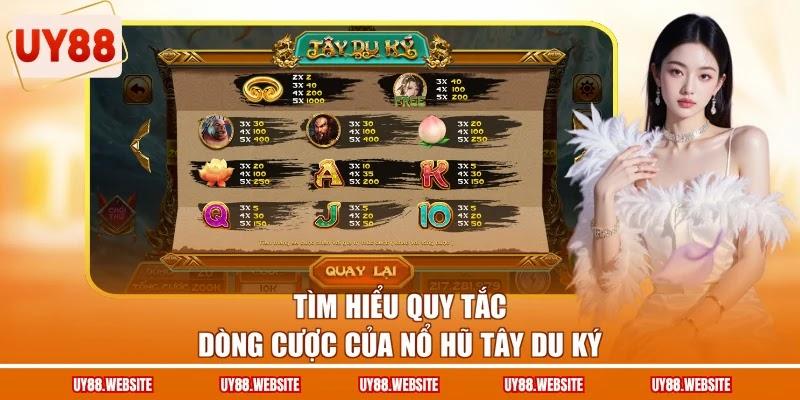 Tìm hiểu quy tắc dòng cược của nổ hũ Tây Du Ký